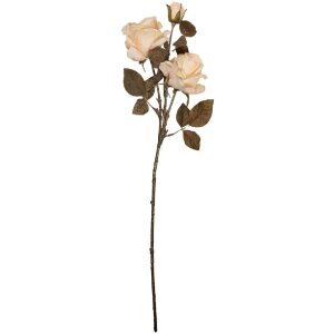 Rama decorativă cu ramuri și flori Clayre & Eef, 12x12x70 cm, alb-verde