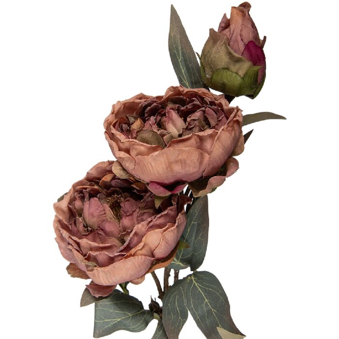 Clayre & Eef - Decorativă ramă cu flori roz și verde, 16x16x72 cm