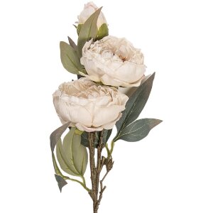 Rama decorativă cu flori alb-verde 16x16x72 cm