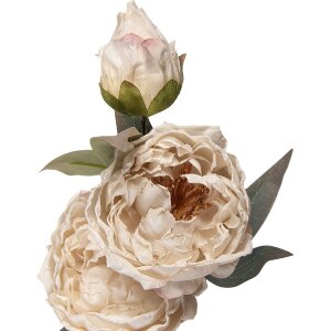 Rama decorativă cu flori alb-verde 16x16x72 cm