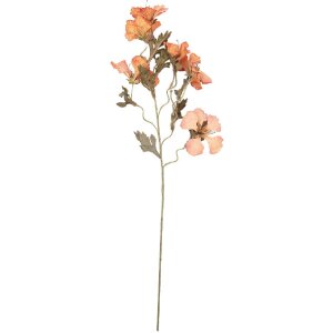 Rama decorativă cu flori și ramuri, portocaliu-verde,...