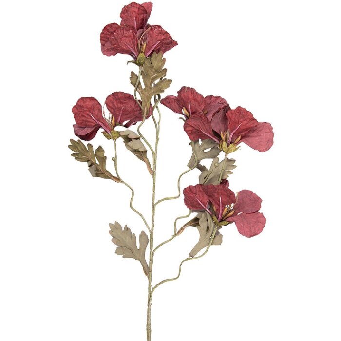 Rama decorativă cu flori Clayre & Eef, roșu-verde, 8x21x82 cm