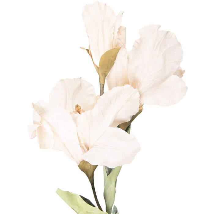 Decorație florală cu ramuri și flori Clayre & Eef, bej-verde, 10x18x85 cm