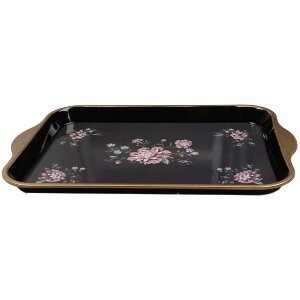 Tabletă decorativă Clayre & Eef 38x27x2 cm, negru-rosu