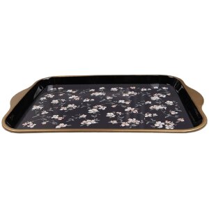 Tableta Clayre & Eef 66439, alb-negru, 38x27x2 cm