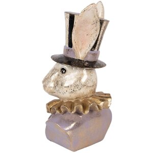 Statuie de lapte cu accente violet, 14x12x27 cm, Clayre & Eef