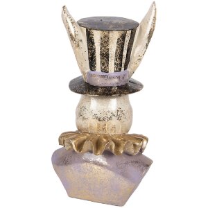 Statuie de lapte cu accente violet, 14x12x27 cm, Clayre & Eef