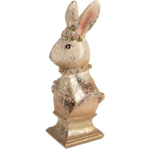 Statuie de leu decor Clayre & Eef, bej roz, 16x11x31 cm