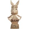 Statuie de leu decor Clayre & Eef, bej roz, 16x11x31 cm