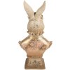 Statuie de leu decor Clayre & Eef, bej roz, 16x11x31 cm