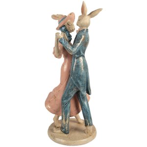 Clayre & Eef – Decorativ pisici dansatoare bej roz albastru 20x18x47 cm