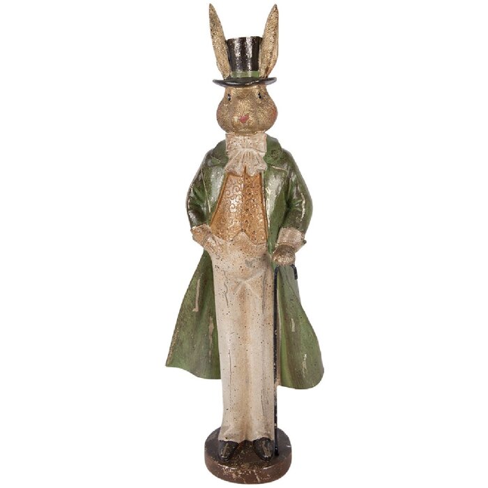 Decorație Lapă Aurie cu Accente Verzi, 17x12x48 cm