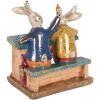 Decorativă Clayre & Eef în formă de iepure alb, 11x7x11 cm
