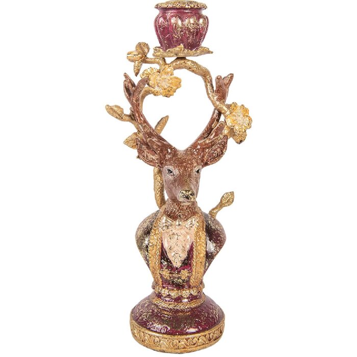 Stânchă pentru lumânări Hirsch lila-gold, 14x11x31 cm