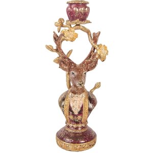 Stânchă pentru lumânări Hirsch lila-gold, 14x11x31 cm