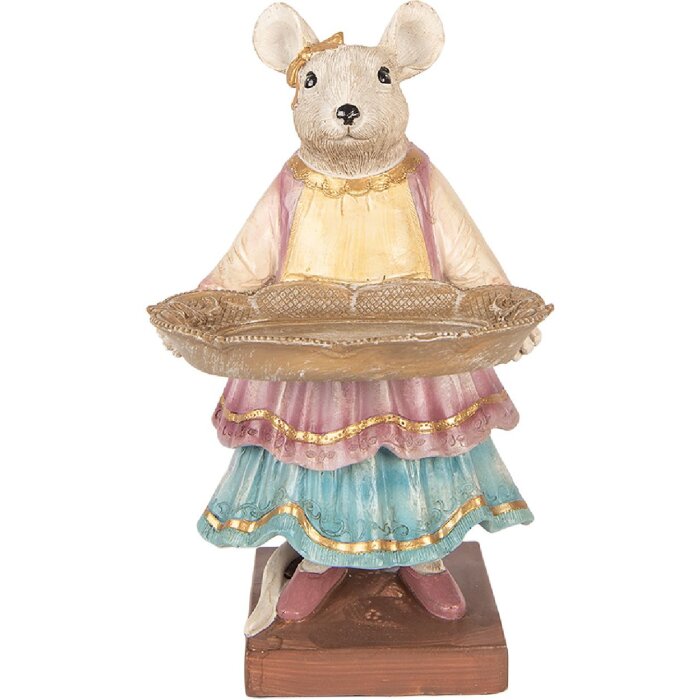 Decorațiune cu mașină și farfurie Clayre & Eef, 17x15x26 cm