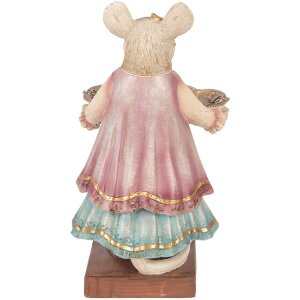 Decorațiune cu mașină și farfurie Clayre & Eef, 17x15x26 cm