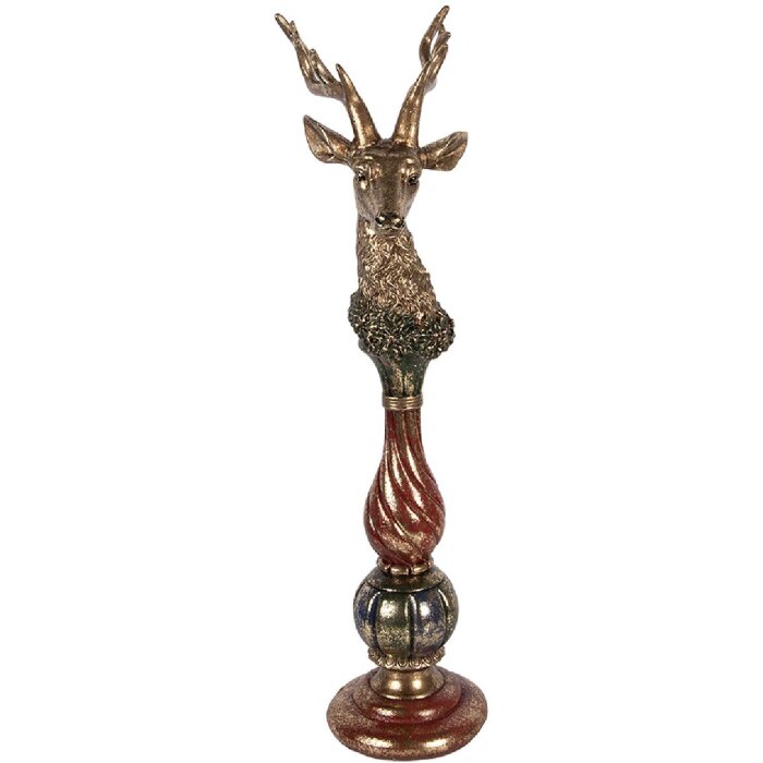 Decorativă Ciocan Auriu cu Accente Roșii 14x17x49 cm Clayre & Eef