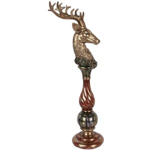 Decorativă Ciocan Auriu cu Accente Roșii 14x17x49 cm Clayre & Eef