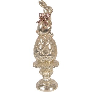 Decoratie Leu pe Ou Clayre & Eef Ø 8x28 cm