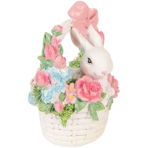 Căpușă în căruță alb roz, decor pentru cameră, 15x9x16 cm