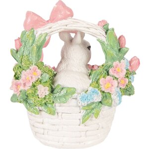 Căpușă în căruță alb roz, decor pentru cameră, 15x9x16 cm