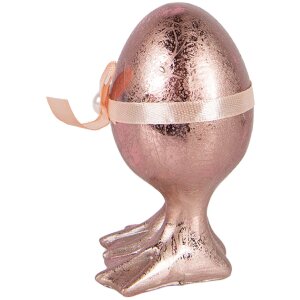 Ouă decorative Clayre & Eef roz-portocaliu Ø 6x10 cm