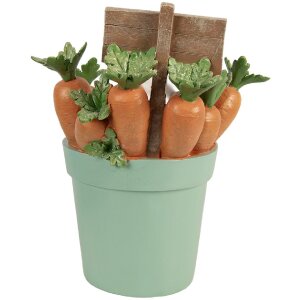 Iepure decorativ Clayre & Eef alb-albastru 21x20x28 cm