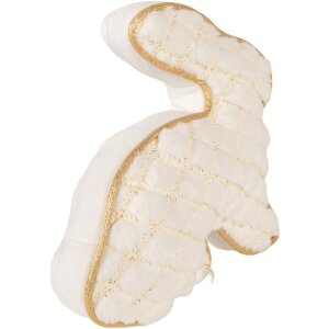 Stropitor ușă iepure Clayre & Eef alb-gold 29x10x27 cm