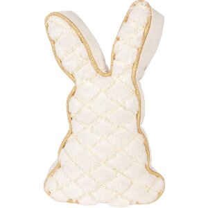 Stopper ușă / pernă pisică albă cu accente aurii 20x7x31 cm