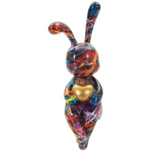 Figurină decorativă Mauro Ferretti Coniglietto Psyco – iepure multicolor 23cm