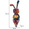 Figurină decorativă Mauro Ferretti Coniglietto Psyco – iepure multicolor 23cm