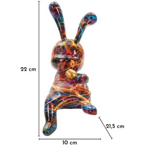 Figură decorativă Mauro Ferretti Coniglietto Psyco, stil pop-art