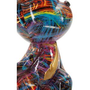 Figurină decorativă Mauro Ferretti Orsetto Psyco – Ursuleț Pop-Art multicolor cu detaliu auriu
