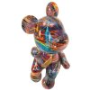 Figurină decorativă Mauro Ferretti Orsetto Psyco – Ursuleț Pop-Art multicolor cu detaliu auriu