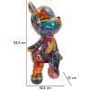 Figurină decorativă Mauro Ferretti Orsetto Psyco – Ursuleț Pop-Art multicolor cu detaliu auriu