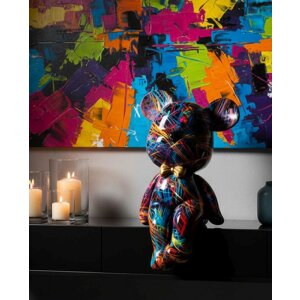 Figurină decorative Orsetto Psyco Mauro Ferretti, stil Pop-Art, polyresin