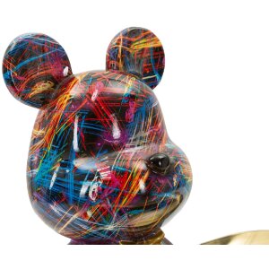 Figură decorativă Mauro Ferretti CANE PSYCHO cu tablete aurie multicolor 22,5 cm