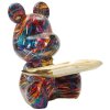 Figură decorativă Mauro Ferretti CANE PSYCHO cu tablete aurie multicolor 22,5 cm