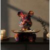Figură decorativă Mauro Ferretti CANE PSYCHO cu tablete aurie multicolor 22,5 cm