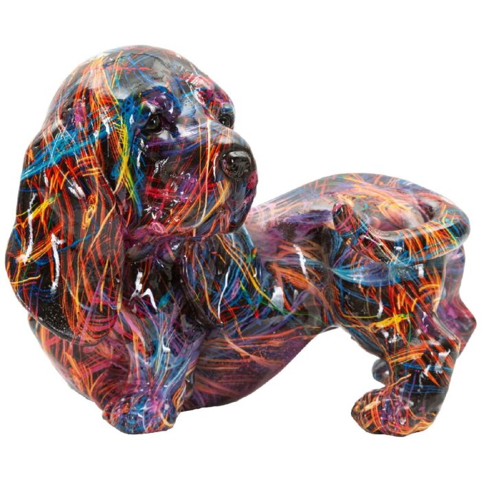 Figurină decorativă Mauro Ferretti Bassotto Psyco – Dackel multicolor din polyresin
