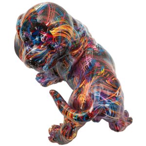 Figurină decorativă Mauro Ferretti Bassotto Psyco – Dackel multicolor din polyresin