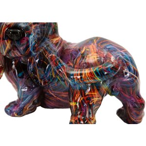 Figurină decorativă Mauro Ferretti Bassotto Psyco – Dackel multicolor din polyresin