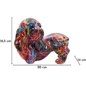 Figurină decorativă Mauro Ferretti Bassotto Psyco – Dackel multicolor din polyresin