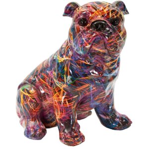Figurină decorativă Mauro Ferretti BULL DOG PSYCO, stil Pop-Art
