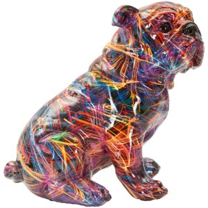 Figurină decorativă Mauro Ferretti BULL DOG PSYCO, stil Pop-Art