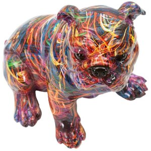 Figurină decorativă Mauro Ferretti BULL DOG PSYCO, stil Pop-Art