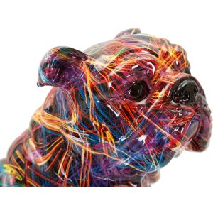 Figurină decorativă Mauro Ferretti BULL DOG PSYCO, stil Pop-Art