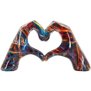 Sculptură Mauro Ferretti LOVER PSYCO – inimă din mâini, decor modern