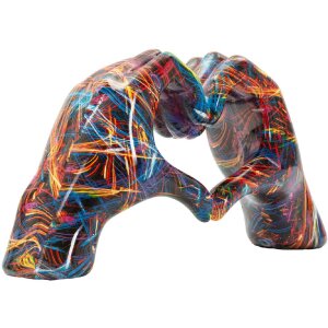 Sculptură Mauro Ferretti LOVER PSYCO – inimă din mâini, decor modern